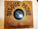 1906 20 cm ETCHED LABEL PATHE ANNOUNCED DANIEL VIGNEAU Baritone PARIS O Sole Mio