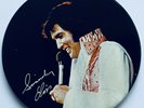 ELVIS PRESLEY - LARGE BADGE AS SOLD AT THE SHOWS.