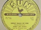 Sun 281 - Jerry Lee Lewis - Great Balls of Fire -original rock & roll 78rpm disc