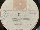 Rare Blondie Call Me Acetate EDIT 7” 1980 Chrysalis Synth Punk Disco Demo Promo