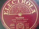 78 RPM - THE REVELLERS  - valencia / the blue room - electrola germany