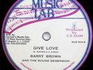 Barry Brown GIVE LOVE / Alton Elis Zoot Simms MISTY Music Lab 10