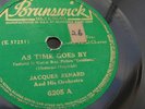 Jacques Renard 78rpm single 10-inch Brunswick Records #6205 As Time Goes By