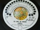 Top Mod Psych Beat Bespoke Dancer Tobias I'd Like to Know Promo 45 NM HEAR