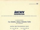 ARCHIV 14044 APM - ENRICO MAINARDI CELLO - BACH VIOLONCELLO SUITES 3 & 4 EX+/NM