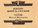 160g4.  Pro Arte Quartet - Quartet in D Major (Borodin) - Victor M-255 