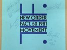 New Order - Movement LP - Factory Records - FACT. 50 - Fully Autographed/Signed