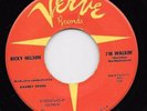 early RICKY NELSON * 45 * I'm Walkin' * 1957 * ORANGE Verve * Fats Domino song
