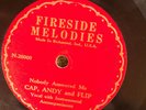 Fireside Melodies WARREN CAPLINGER Nobody Answered Me 78 rpm Country E+ 1939