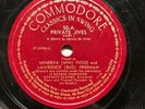 BUD FREEMAN & MINERVA PIOUS - ‘PRIVATE JIVES’ RARE COMMODORE 78 - 50 COPIES SOLD