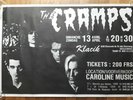 THE CRAMPS ORIGINAL CONCERT POSTER for Klacik Uccle Belgium April 13, 1980 RARE