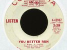 LISTEN You Better Run on Columbia Promo 45 Robert Plant Hear