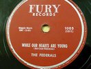 the FEDERALS aka the WHEELS doo-wop 78 WHILE OUR HEARTS ARE YOUNG on Fury RJ 207
