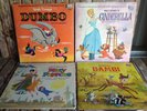 DISNEY READ ALONG CHILDREN'S RECORDS - CINDERELLA DUMBO BAMBI MARY POPPINS