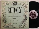 JANOS STARKER Kodaly Sonata For Unaccompanied Cello PERIOD LP SPLP 510