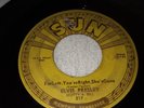 ELVIS PRESLEY 45. BABY LET'S PLAY HOUSE/I'M LEFT, YOU'RE RIGHT/SUN 217 PUSHMARKS
