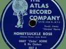 JIMMY CHICKIE HORNE Honeysuckle Rose / Hello Little Girl 78rpm Atlas 1952