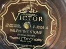 Victor 38554 FATS WALLER ( piano) VALENTINE STOMP 78 rpm Jazz 1930  E-