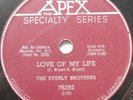 THE EVERLY BROTHERS Problems / Love of My Life Ex CANADA 1958 APEX 76332 78