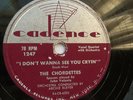 The Chordettes 78rpm single 10-inch Cadence Records #1247 Mr Sandman