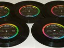 (5) CAPITOL COMPACT 33 MINT PRISTINE EPs WITH (4) JUKE BOX STRIPS & (2) JUKE ADS