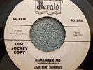 Lightnin' Hopkins Remember Me Please Don't Go Baby 1957 Herald White Label Promo