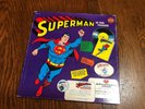 SUPERMAN LP SET COMPLETE GOLDEN RECORDS 1966 CLUB CARD SHOULDER PATCH