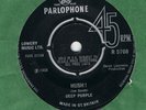 RARE PSYCH-DEEP PURPLE-HUSH /ONE MORE RAINY DAY-UK PARLOPHONE