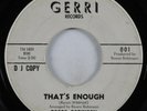 Northern Soul 45 ROSCO ROBINSON That's Enough GERRI promo HEAR