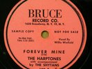 HARPTONES 78 FOREVER MINE / WHY SHOULD I LOVE YOU on Pink BRUCE DJ Flexi RJ 318