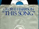 GEORGE HARRISON THIS SONG BEATLES PICTURE SLEEVE 45 RPM RECORD