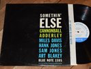 Cannonball Adderley Somethin Else NM  NY RVG Blue Note lp Miles Davis Art Blakey