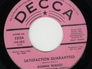 Donnie Burkes 45 Satisfaction Guaranteed DECCA VG+ northern soul DJ HEAR