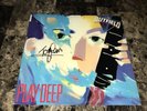 The Outfield Signed Play Deep Vinyl Record Tony Lewis Out Of The Darkness Tour