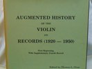 Augmented History Violin 5 LP THOMAS L CLEAR Limited personal letter TLC 2580