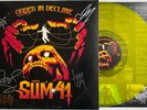 SUM 41 ORDER IN DECLINE HAND SIGNED AUTOGRAPHED LIMITED YELLOW VINYL LP NEW