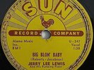 Jerry Lee Lewis 78RPM Big Blon' Baby/Lovin' Up A Storm Sun Records Memphis Recor
