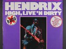 JIMI HENDRIX: High, Live 'n Dirty LP (red vinyl, sl cw, some seam wear, 2