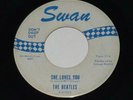 Beatles She Loves You/I’ll Get You RARE Swan White Label w/ Blue Print Record