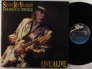 STEVIE RAY VAUGHAN & DOUBLE TROUBLE Live Alive EPIC 2xLP VG++ gatefold  