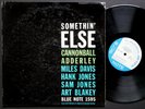 CANNONBALL ADDERLEY MILES DAVIS Somethin' Else LP BLUE NOTE 1595 RVG EAR DG MONO