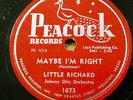 LITTLE RICHARD Johnny Otis orch 78 MAYBE I'M RIGHT I LOVE MY BABY Peacock RJ 152