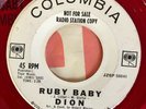 Dion Ruby Baby (both sides) Columbia Red Wax Promo w/PS