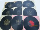 RARE 9 disques 78 tours  GRAMOPHONE phonograph simple face