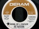 THE FLIRTATIONS NOTHING BUT A HEARTACHE/CHRISTMAS TIME RARE DERHAM PROMO 45 HEAR