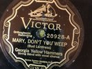 Victor 20928 Georgia Yellow Hammers  MARY WON'T YOU WEEP 78rpm COUNTRY E+ 1927