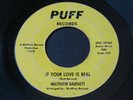Matthew Barnett   If Your Love Is Real / My Only Love   Puff   northern soul 45