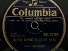 MISS HUE LEE - ROSE ROSE I LOVE YOU 78rpm - SCARCE INDIAN PRESS  sung in chinese