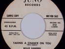 WILLIS SANDERS, EMBERS: Taking a Chance on You US Juno Doo Wop 45 Rare Promo