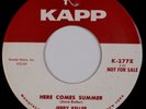 JERRY KELLER: Here Comes Summer US Kapp K-277X Teen Surf Promo 45 NM